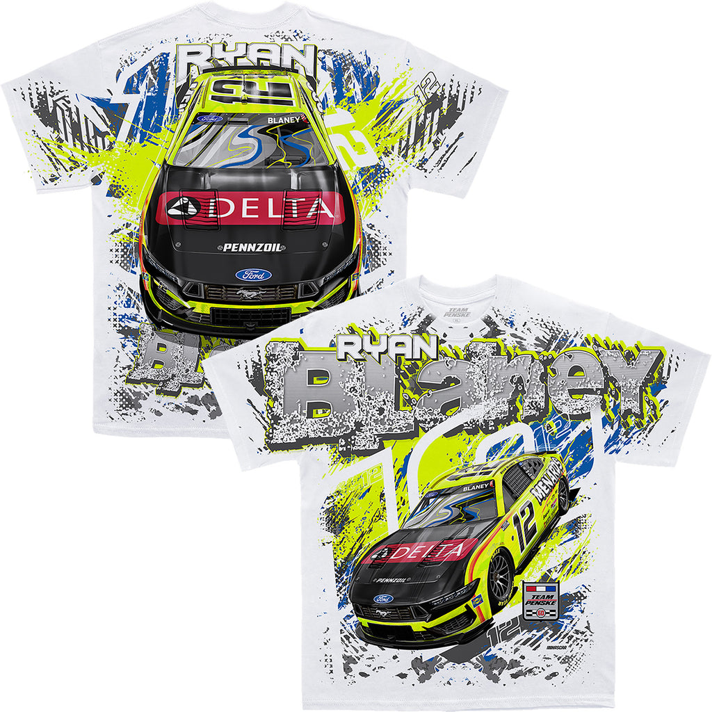 Ryan Blaney 2026 Menards / Delta Total Print T-Shirt White #12 NASCAR