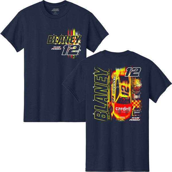 Ryan Blaney 2025 Menards Navy 2-Spot T-Shirt Blue #12 NASCAR