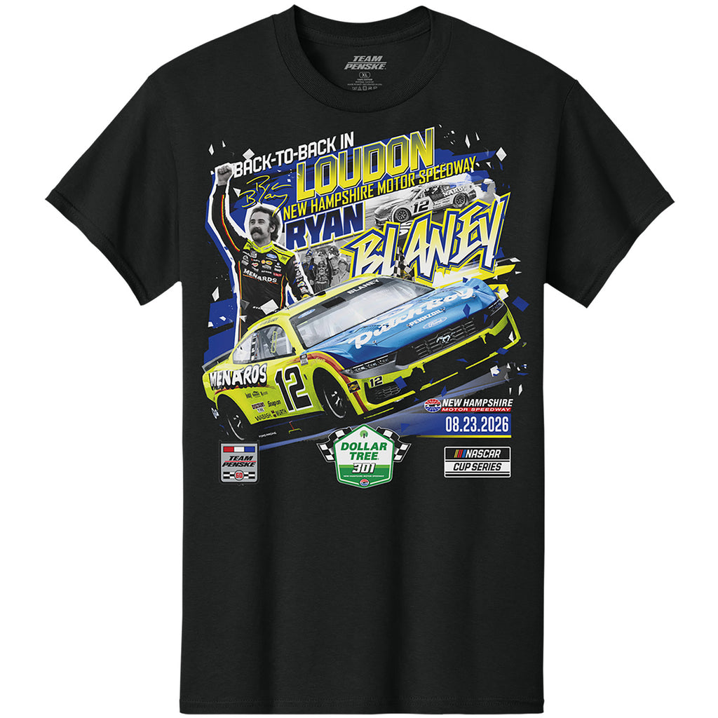 Ryan Blaney 2026 New Hampshire Race Win T-Shirt #12 Menards NASCAR
