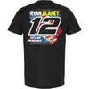 Ryan Blaney 2025 Menards Patriotic Car T-Shirt Black #12 NASCAR