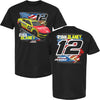 Ryan Blaney 2025 Menards Patriotic Car T-Shirt Black #12 NASCAR