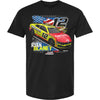 Ryan Blaney 2025 Menards Patriotic Car T-Shirt Black #12 NASCAR