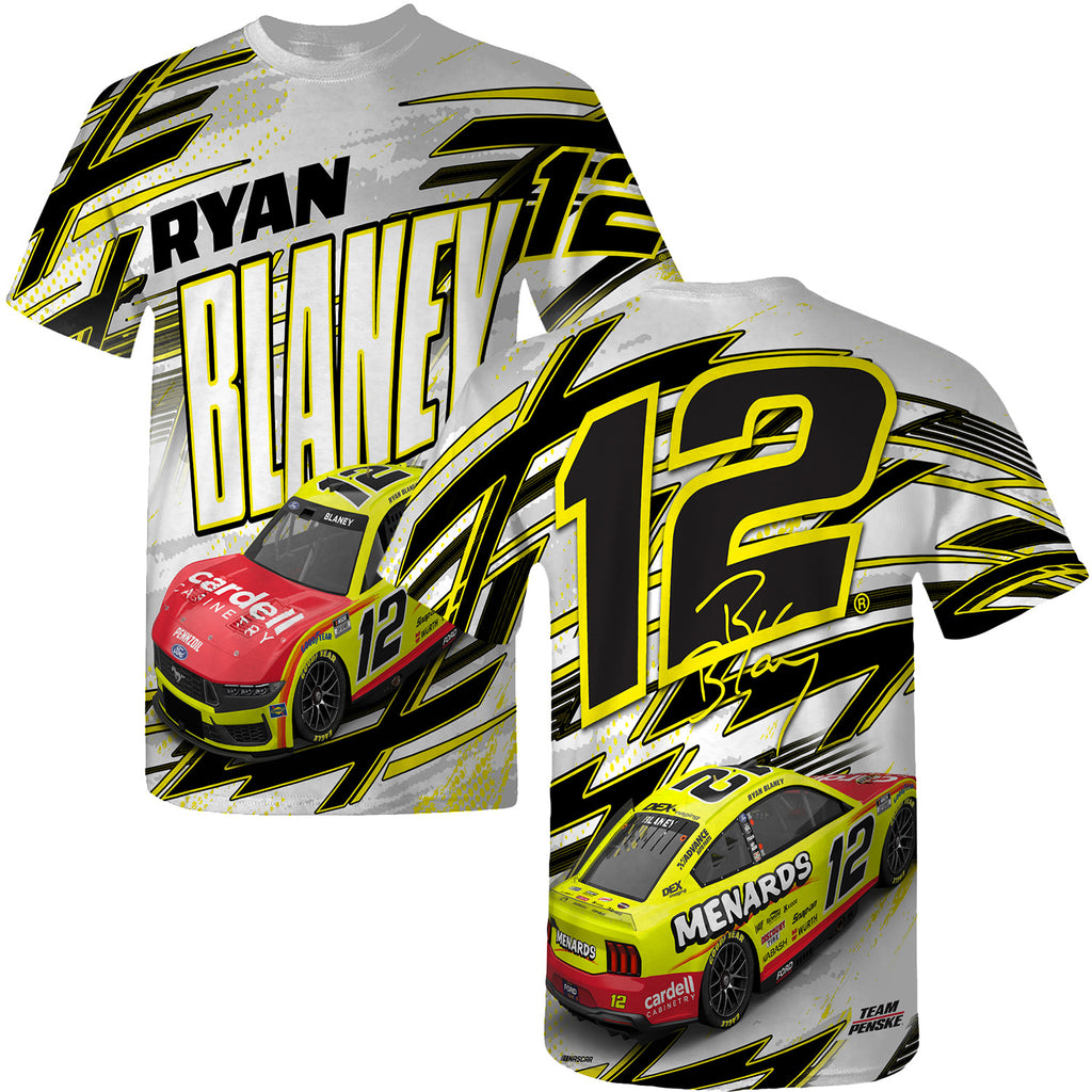 Ryan Blaney 2025 Sublimated Menards Total Print T-Shirt #12 NASCAR