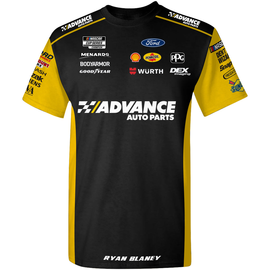 Ryan Blaney 2025 Advance Sublimated Uniform Pit Crew T-Shirt #12 NASCAR