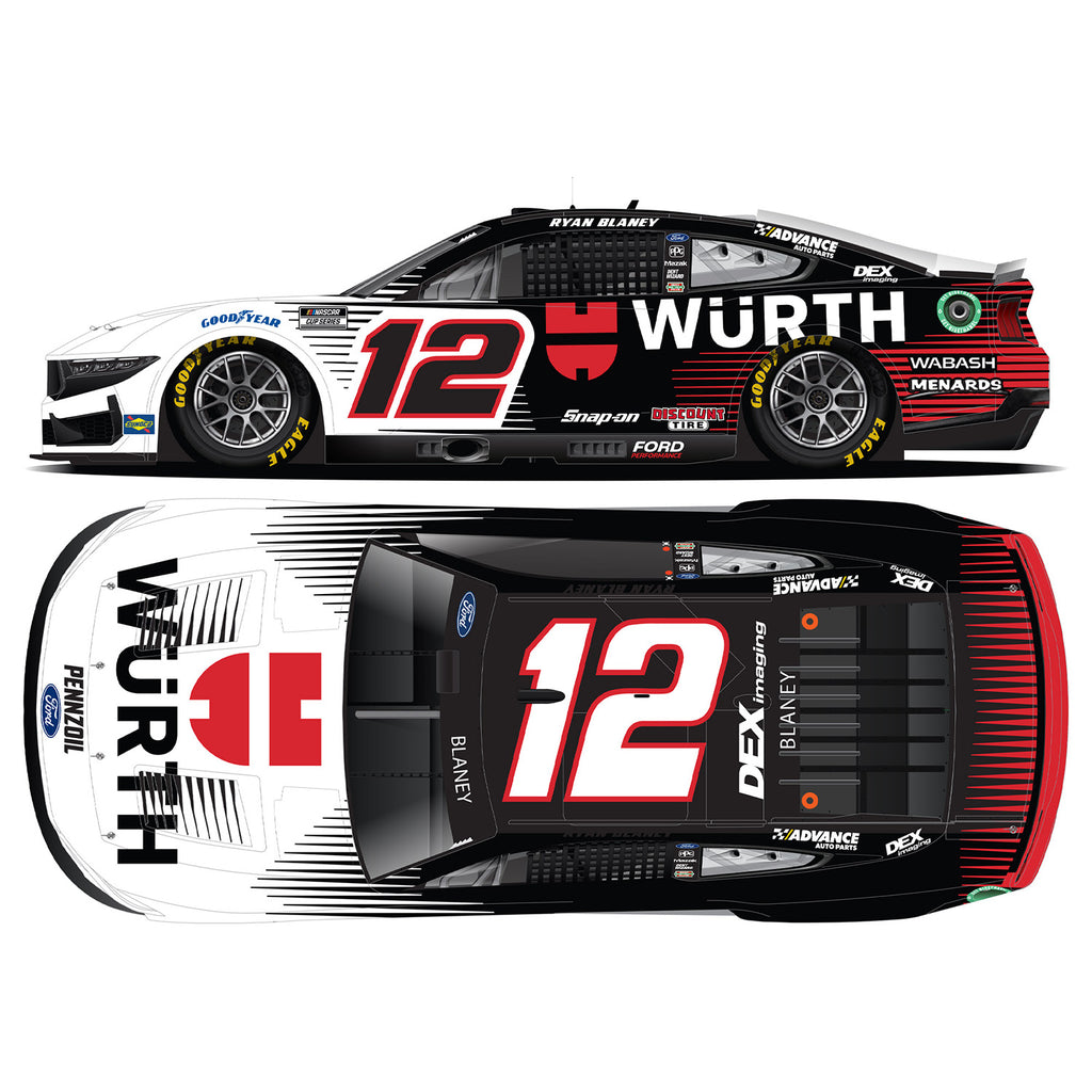 Ryan Blaney Wurth 1:64 Standard 2025 Diecast Car #12 NASCAR