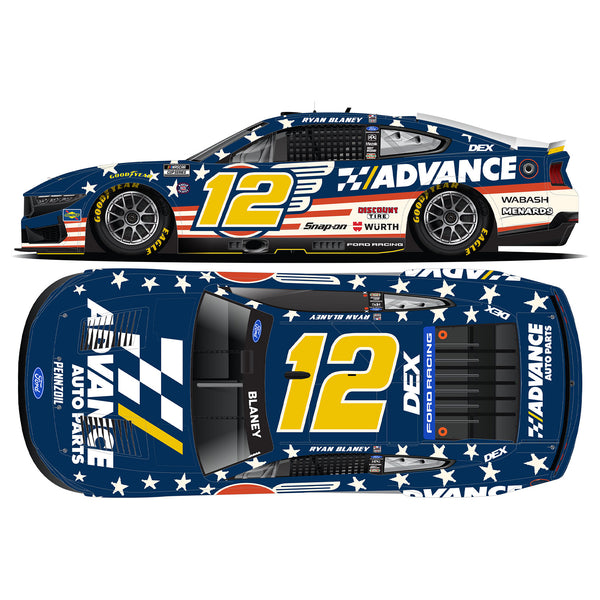 Ryan Blaney ELITE Advance Patriotic 1:24 2026 Diecast Car #12 NASCAR