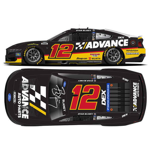Ryan Blaney Autographed Advance Auto Parts 1:24 Standard 2026 Diecast Car #12 NASCAR