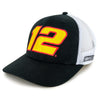 Ryan Blaney 2026 Big Number #12 Mesh NASCAR Hat Exclusive Black/White