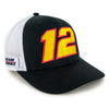 Ryan Blaney 2026 Big Number #12 Mesh NASCAR Hat Exclusive Black/White