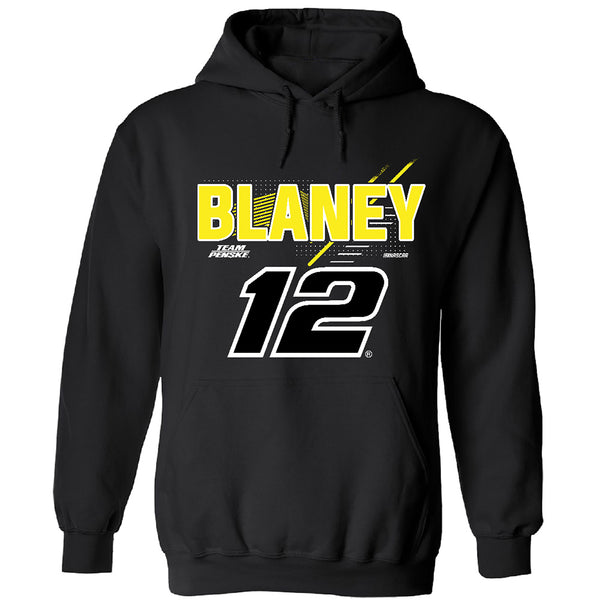 Ryan Blaney 2024 Name and #12 Hoodie Outerwear Sweatshirt Black NASCAR