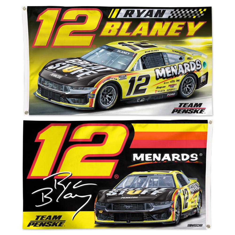 Ryan Blaney 2024 Menards Two-Sided NASCAR 3x5 Flag #12