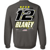 Ryan Blaney 2024 Menards #12 Car Crewneck Sweatshirt Charcoal Gray #12 NASCAR
