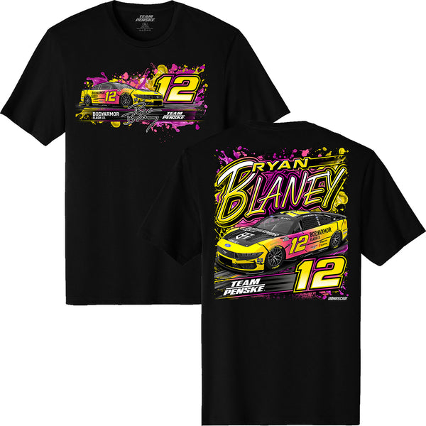 Ryan Blaney 2026 BodyArmor Flash IV Caffeine Paint Scheme Classic Ink T-Shirt Black #12 NASCAR