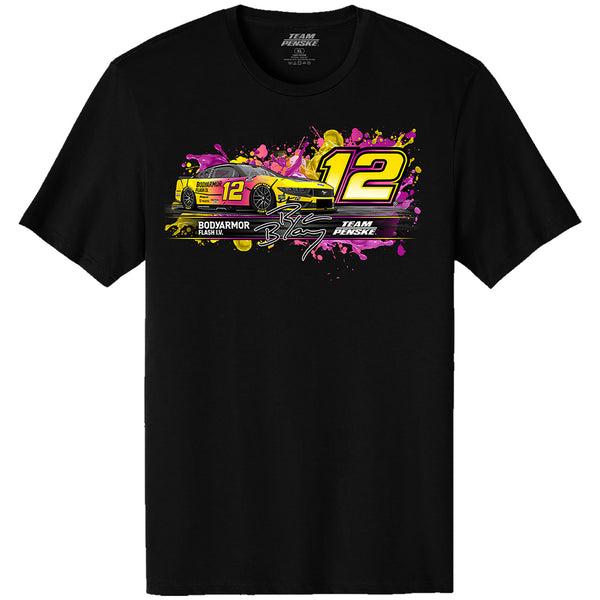 Ryan Blaney 2026 BodyArmor Flash IV Caffeine Paint Scheme Classic Ink T-Shirt Black #12 NASCAR