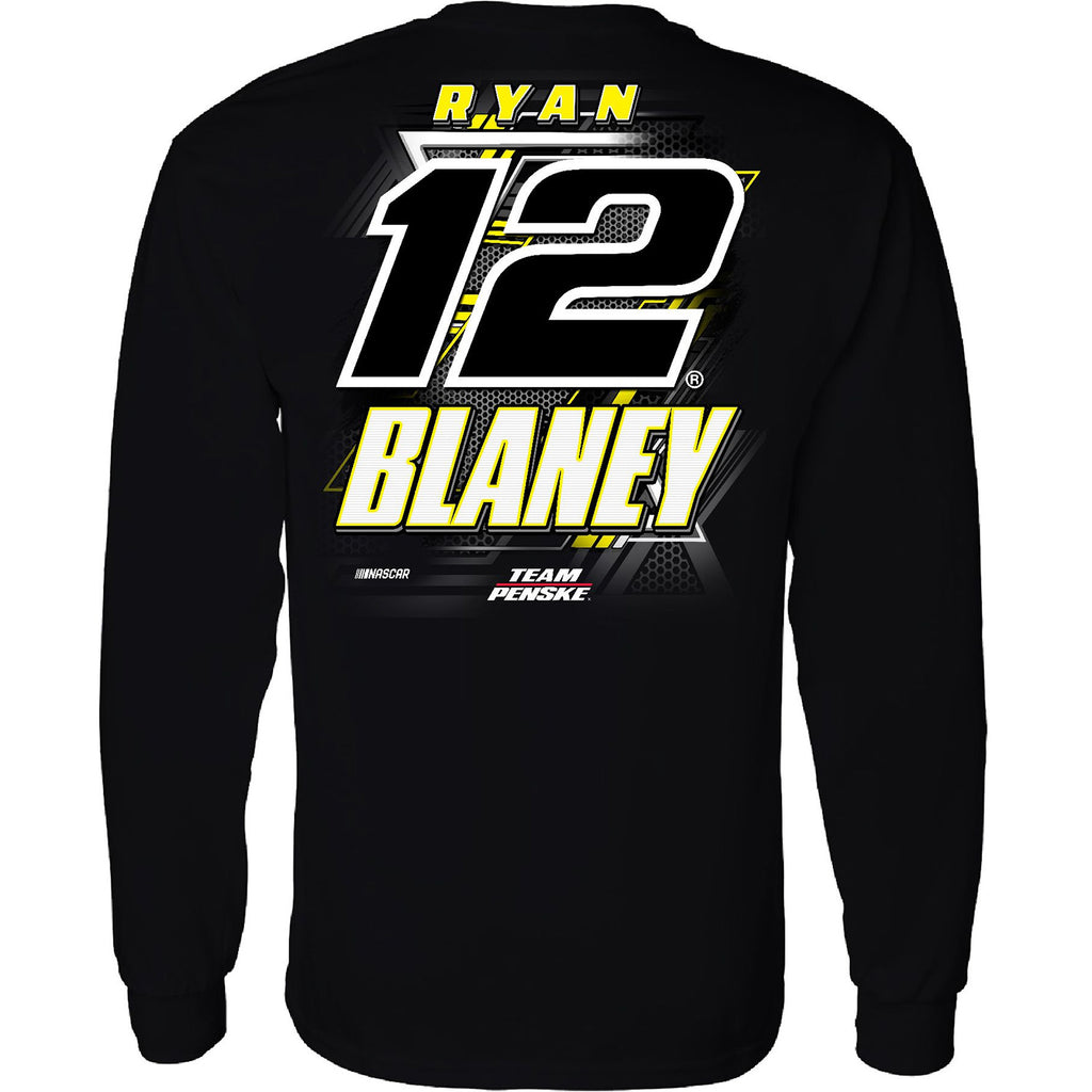 Ryan Blaney 2024 Long Sleeve Menards #12 Car T-Shirt Black NASCAR