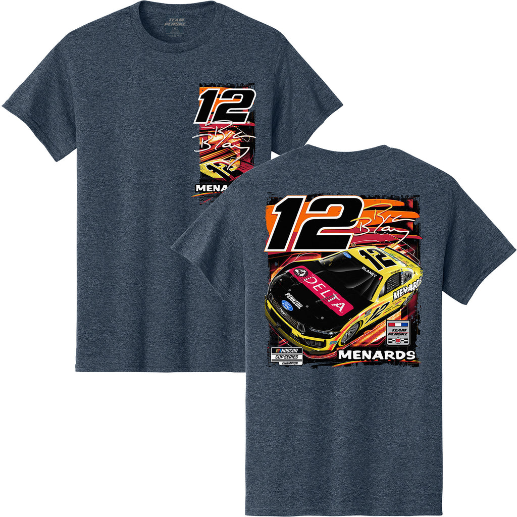 Ryan Blaney 2026 Menards Navy 2-Spot T-Shirt Blue #12 NASCAR