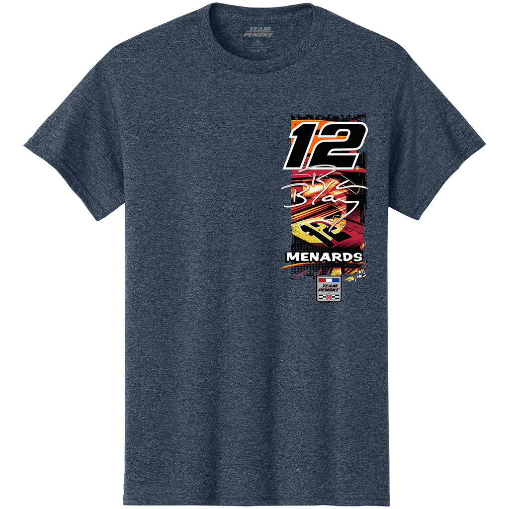 Ryan Blaney 2026 Menards Navy 2-Spot T-Shirt Blue #12 NASCAR