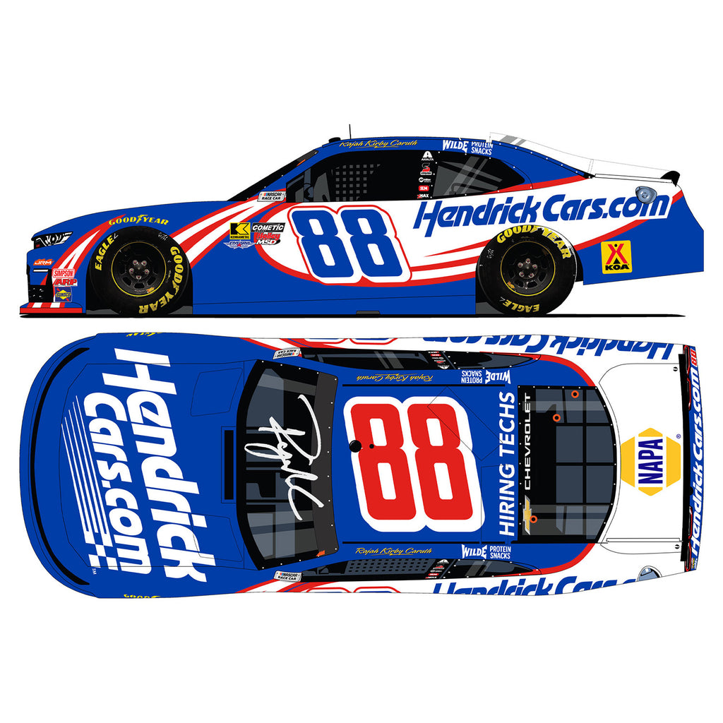 Rajah Caruth Autographed HendrickCars 1:24 Standard 2026 Diecast Car #88 NASCAR