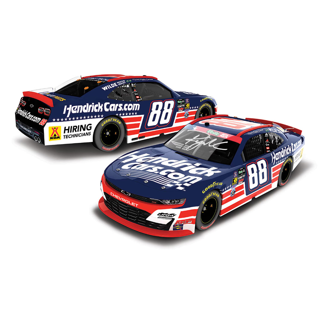 Rajah Caruth Autographed HendrickCars #88 Patriotic 1:24 Standard 2026 Diecast Car NASCAR