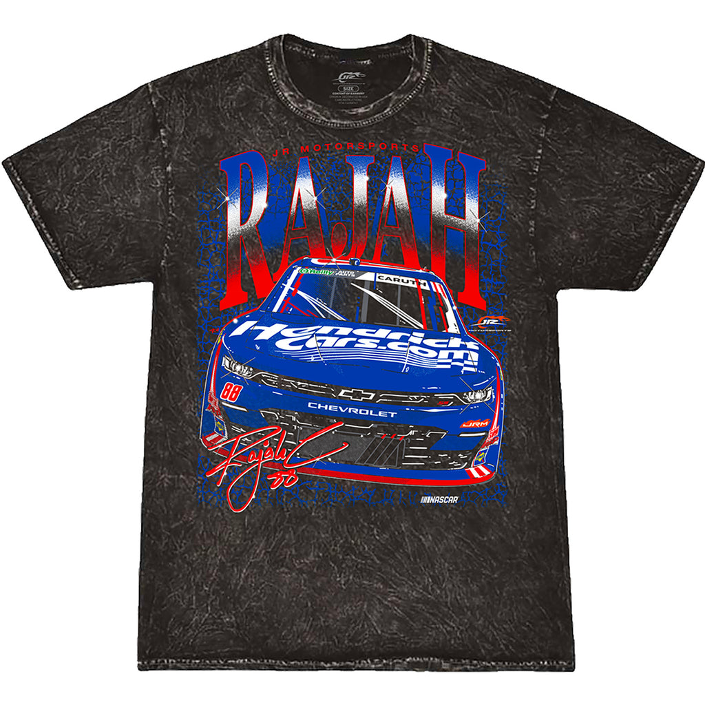 Rajah Caruth 2026 HendrickCars #88 Mineral Wash 2-Spot T-Shirt Black