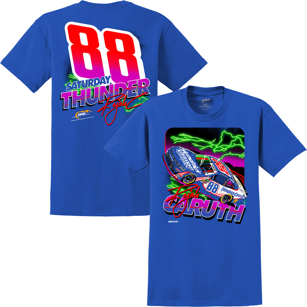 Rajah Caruth 2026 HendrickCars #88 Tru Royal 2-Spot T-Shirt Blue NASCAR