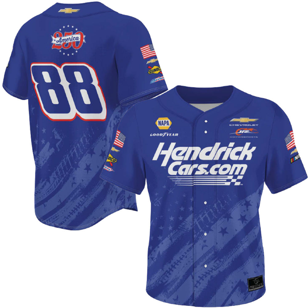 Rajah Caruth 2026 HendrickCars Patriotic San Diego Race JRM Official Pit Crew / Personnel ProSphere Baseball Jersey