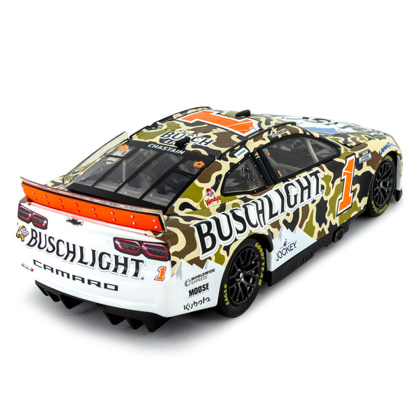 Ross Chastain Autographed Busch Light Camo 1:24 Standard 2024 Diecast Car Hand Signed #1 NASCAR