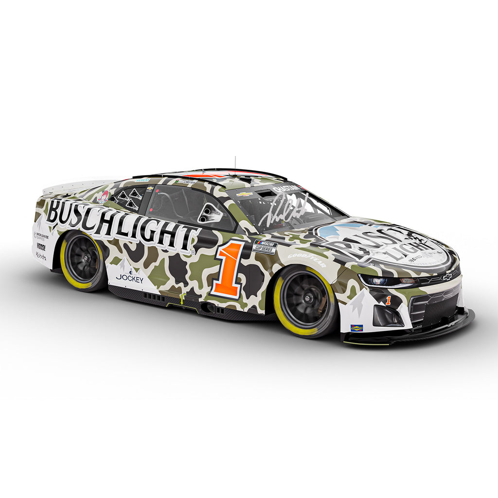 Ross Chastain Autographed Busch Light Camo 1:24 Standard 2024 Diecast Car Hand Signed #1 NASCAR