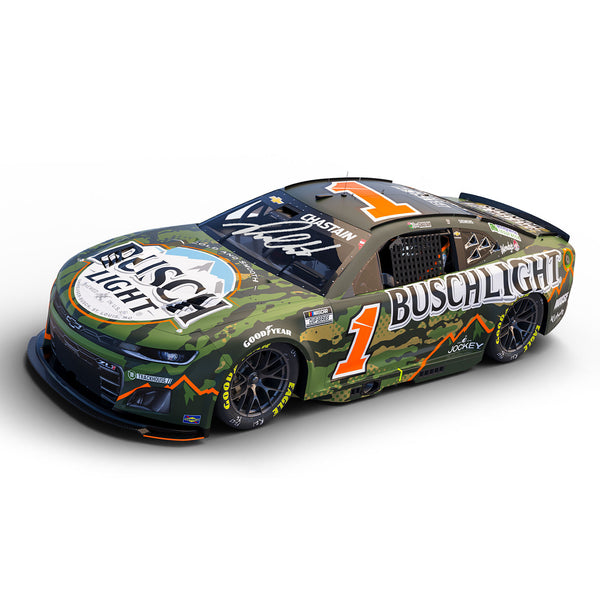 Ross Chastain Autographed Busch Light Camo 1:24 Standard 2025 Diecast Car #1 NASCAR