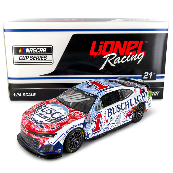 Ross Chastain Autographed Busch Light Country 1:24 Standard 2024 Diecast Car Hand Signed #1 NASCAR