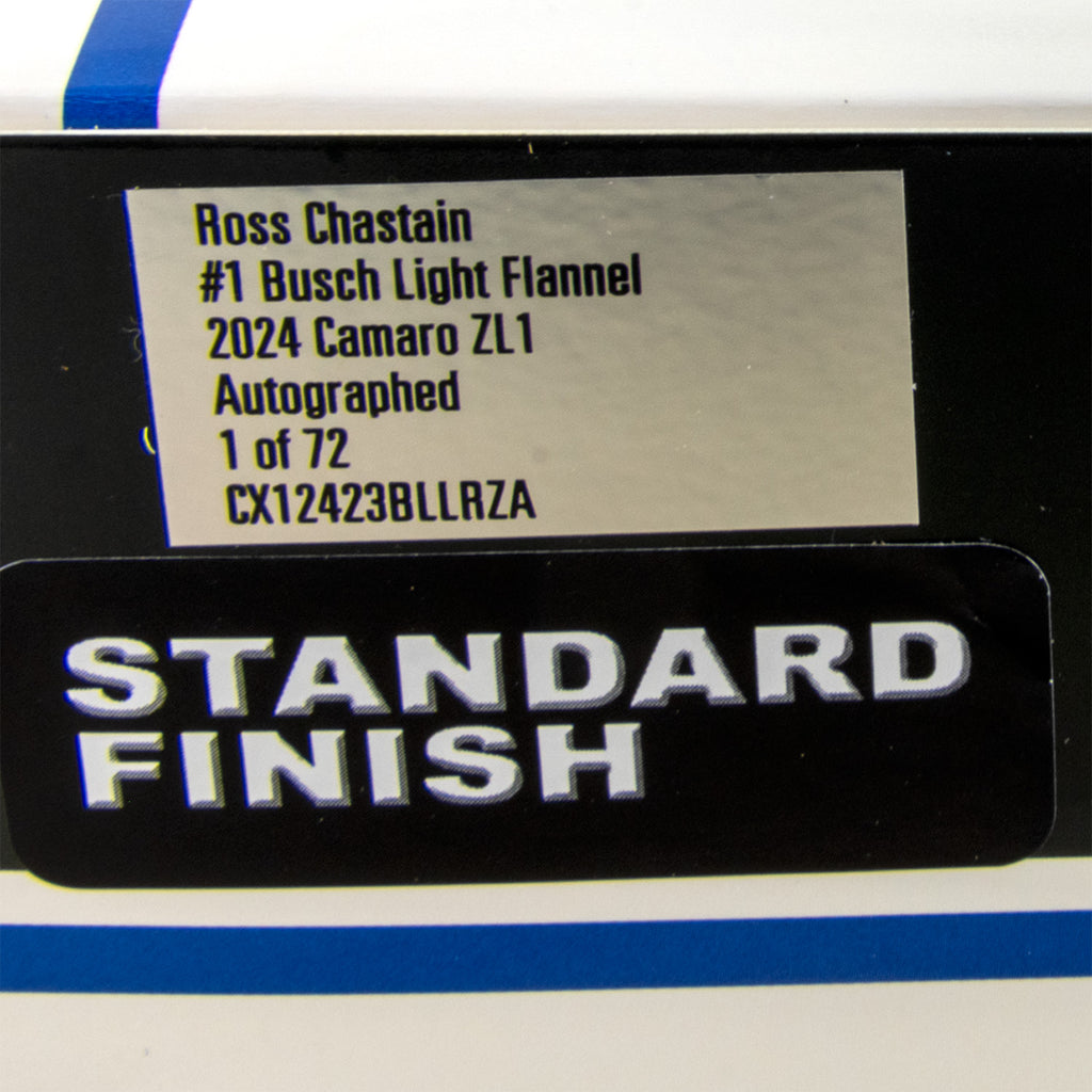 Ross Chastain Autographed Busch Light Flannel 1:24 Standard 2024 Diecast Car #1 NASCAR