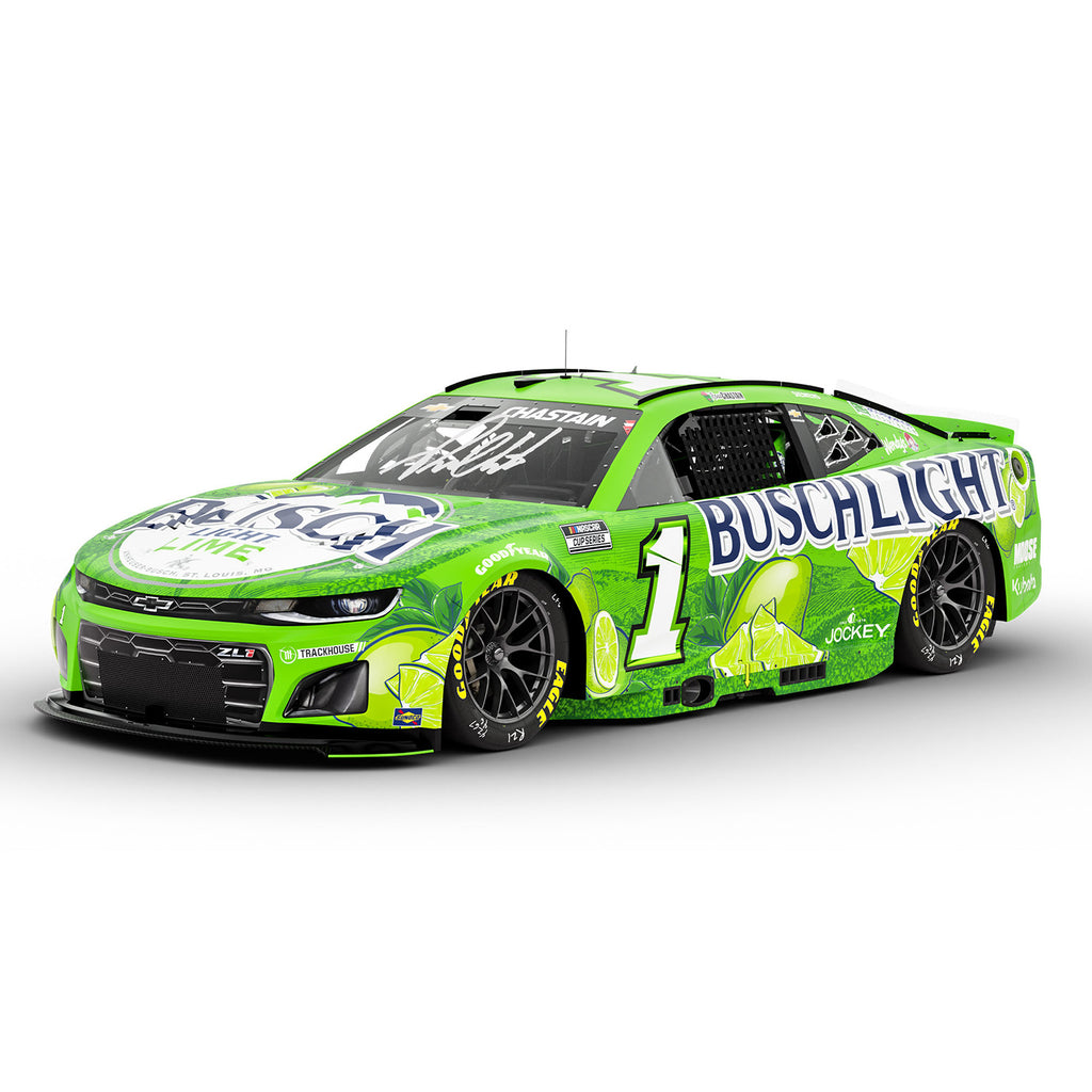 Ross Chastain Autographed Busch Light Lime 1:24 Standard 2025 Diecast Car #1 NASCAR
