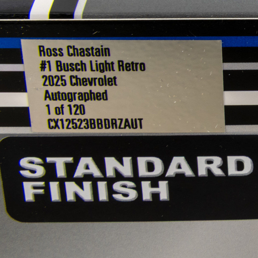 Ross Chastain Autographed Busch Retro 1:24 Standard 2025 Diecast Car #1 NASCAR
