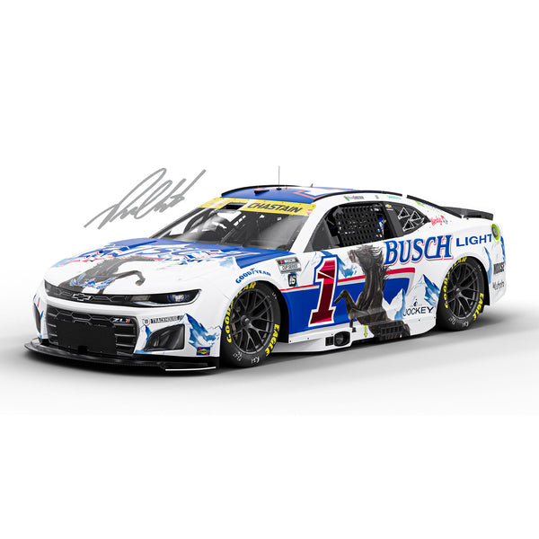 Ross Chastain Autographed Busch Retro 1:24 Standard 2025 Diecast Car #1 NASCAR