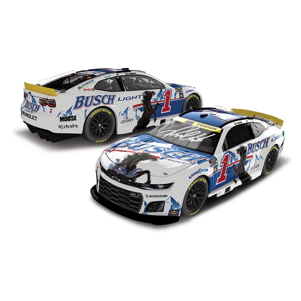 Ross Chastain Autographed Busch Retro 1:24 Standard 2025 Diecast Car #1 NASCAR
