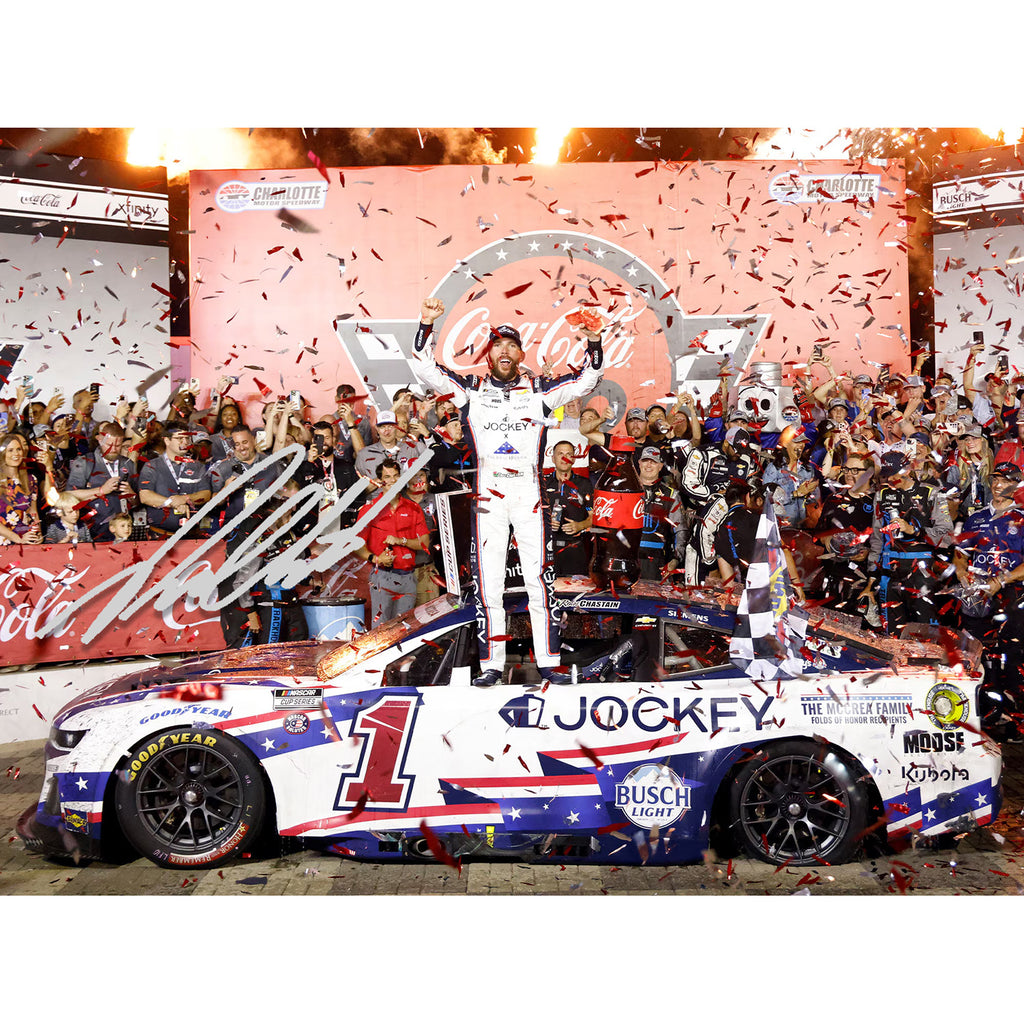 Ross Chastain Autographed Charlotte Coca-Cola 600 Race Win 1:24 Standard 2025 Diecast Car