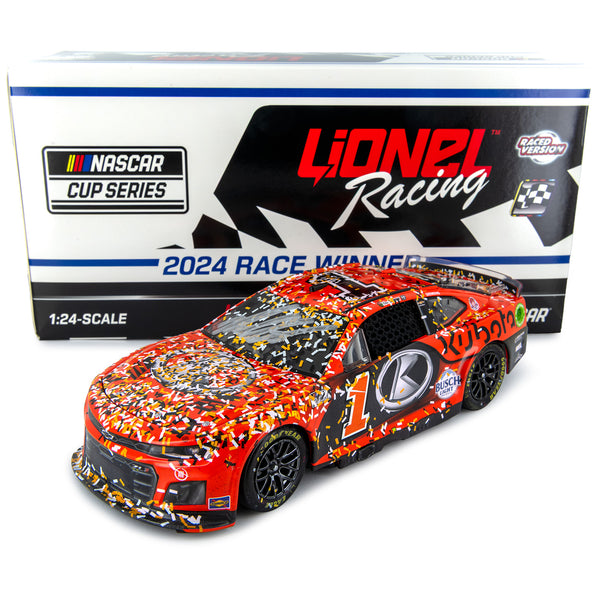 Ross Chastain Autographed Kansas Race Win 1:24 Standard 2024 Diecast Car Kubota #1 NASCAR
