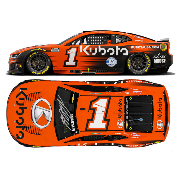 Ross Chastain Autographed Kubota 1:24 Standard 2026 Diecast Car #1 NASCAR