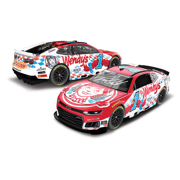 Ross Chastain Autographed Wendy's 1:24 Standard 2026 Diecast Car #1 NASCAR