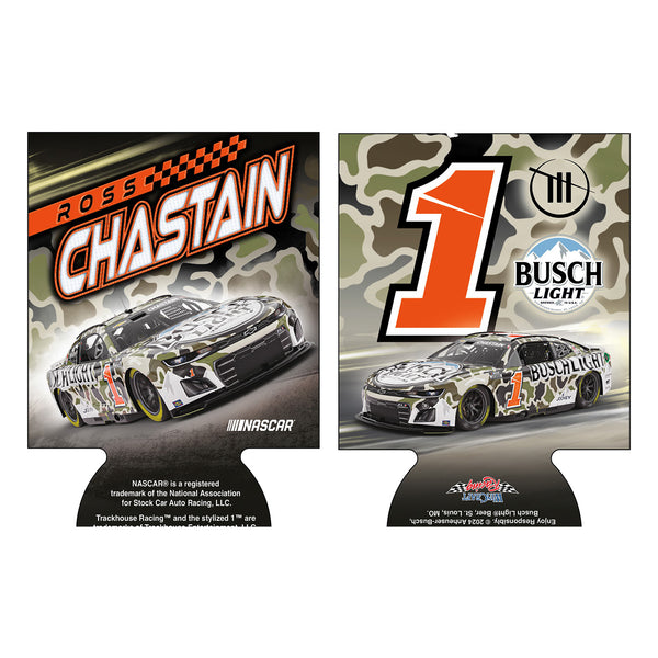 Ross Chastain 2024 Busch Light Camo Paint Scheme #1 Can Hugger 12oz Cooler NASCAR