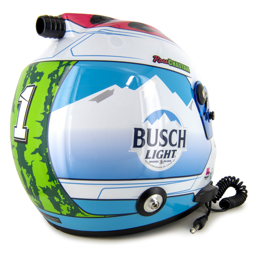 Ross Chastain Autographed 2024 Full Size Busch Light Collectible Replica Helmet #1 NASCAR