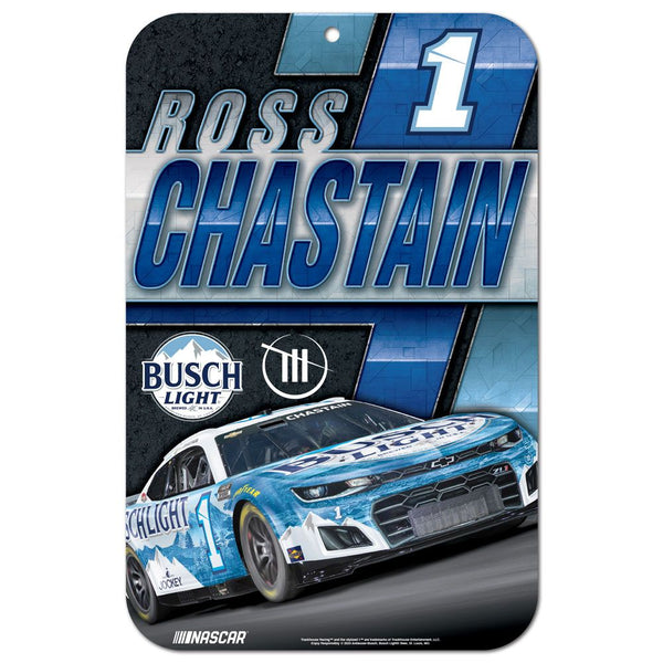 Ross Chastain 2024 Busch Light #1 11x17 Plastic Sign NASCAR