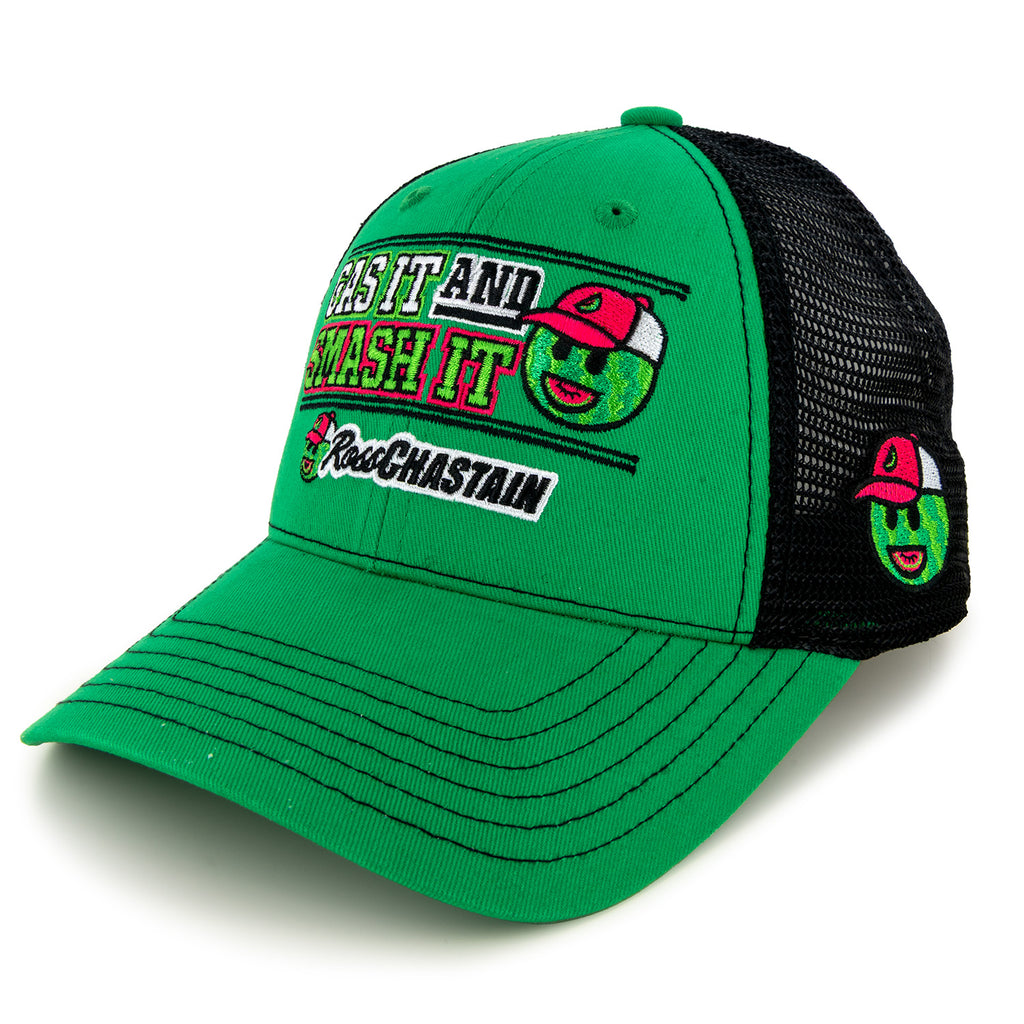 Ross Chastain 2025 Melon Man "Gas It and Smash It" Mesh Hat Green/Black 