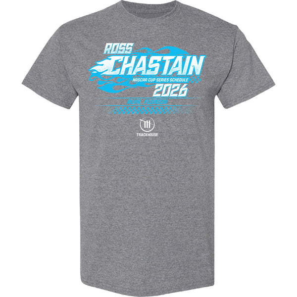 Ross Chastain 2026 NASCAR Cup Series Schedule T-Shirt Gray #1 NASCAR