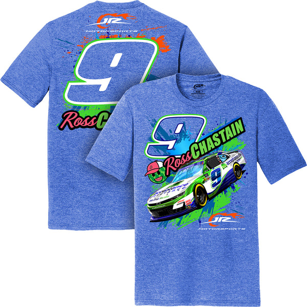 Ross Chastain 2025 Acceptance Insurance #9 JR Motorsports 2-Spot T-Shirt Blue NASCAR