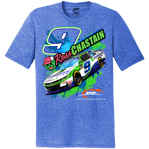 Ross Chastain 2025 Acceptance Insurance #9 JR Motorsports 2-Spot T-Shirt Blue NASCAR