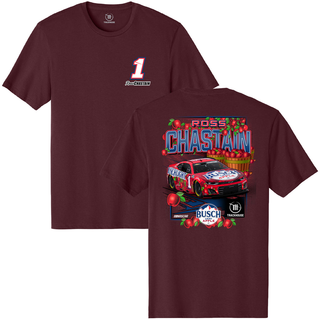 Ross Chastain 2025 Busch Light Apple T-Shirt Red #1 NASCAR