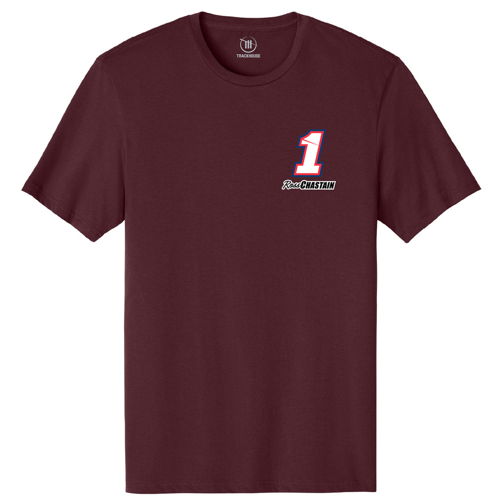 Ross Chastain 2025 Busch Light Apple T-Shirt Red #1 NASCAR
