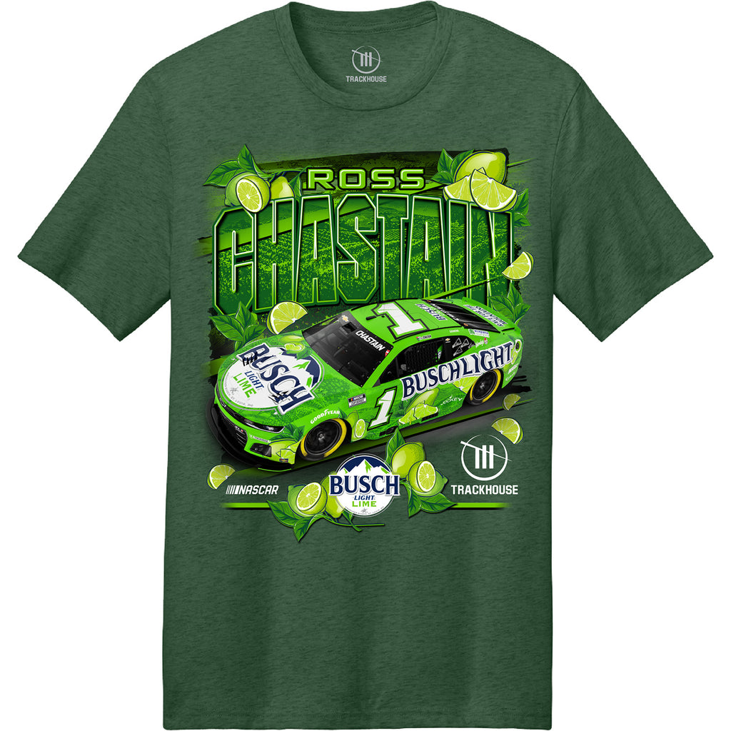 Ross Chastain 2025 Busch Light Lime T-Shirt Green #1 NASCAR