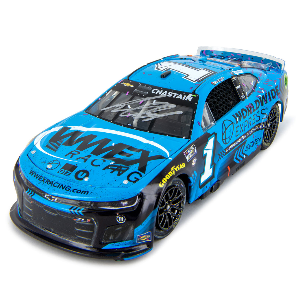 Ross Chastain Autographed Nashville Race Win 1:24 Standard 2023 Diecast Car #1 NASCAR